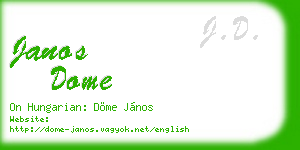 janos dome business card